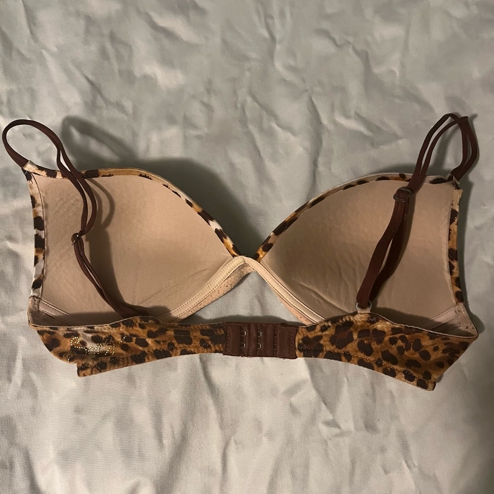 2007 VS Y2K Very Sexy Leopard Print Bra Wireless Victoria’s Secret - Picture 4 of 10